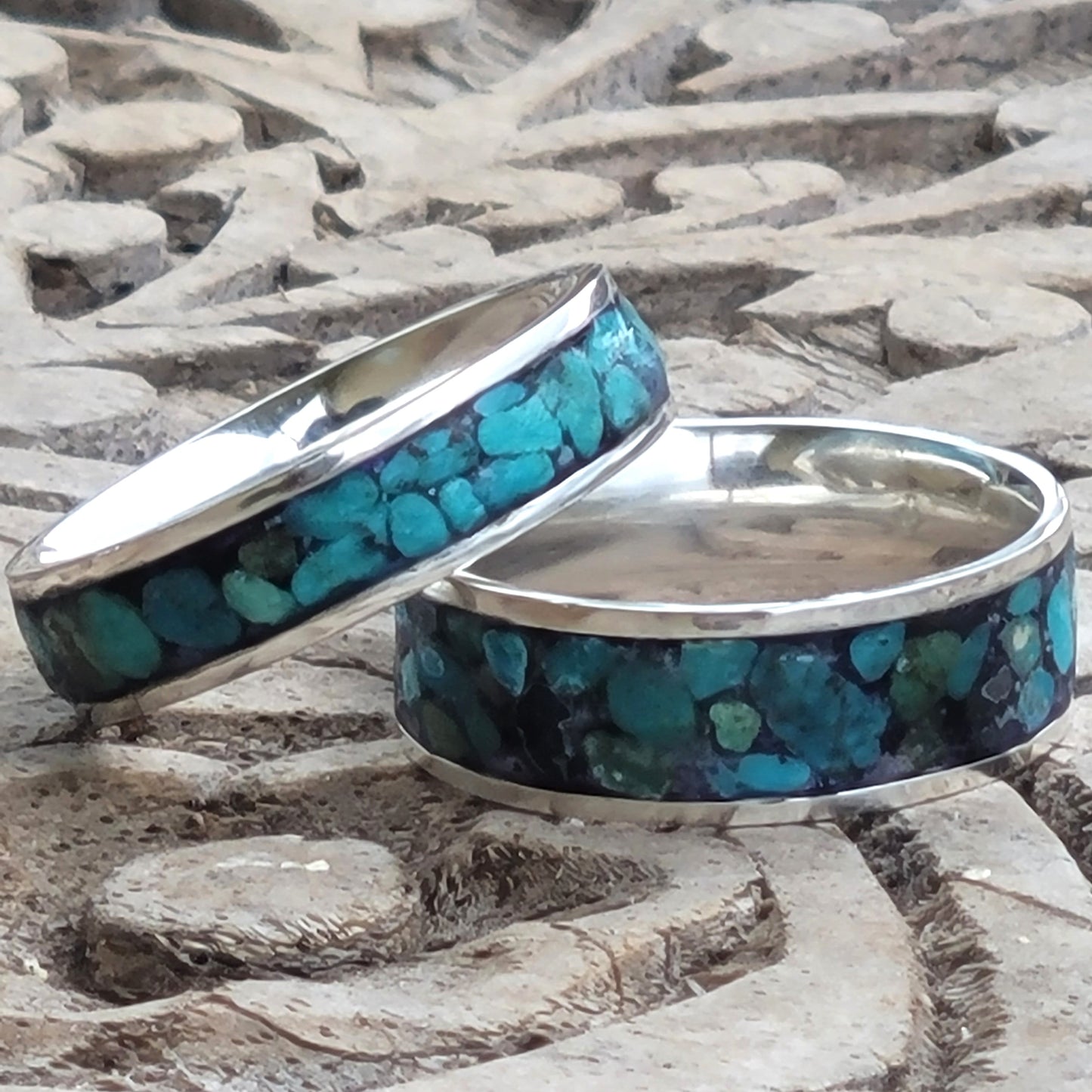 The Inlay - Silver Stone Inlay Rings